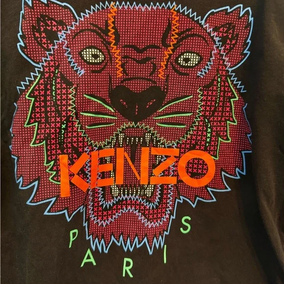 Kenzo Kids Black Long Sleeve with Vibrant Tiger Design - Picture 5 of 5